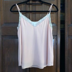 Babaton crepe lace cami